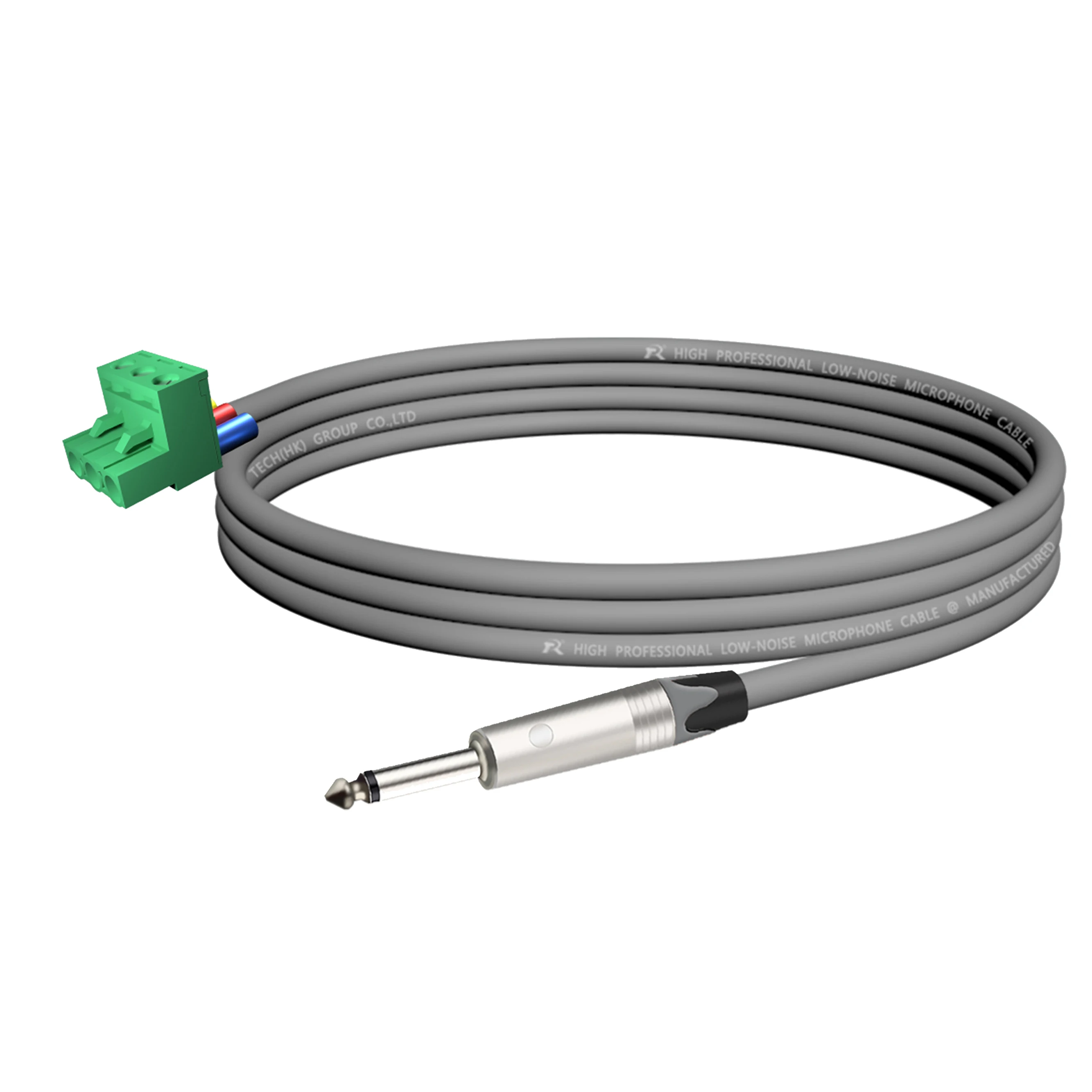 Vergoldete/vernickelte Kontakte, 1/4 Zoll (6,35/6,5 mm) Mono-TS-Audio-Klinkenstecker auf 3-polige Schraubklemme, Mikrofon-Balun, lötfreier Konverter – Detail 6