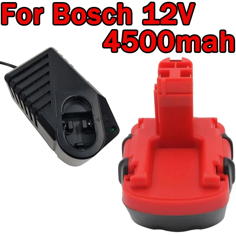 Rechargeble 12V 4500mAh Battery for Bosch BAT043 BAT045 BAT046 BAT049 BAT120 BAT139 3455 Power Tools + Charger