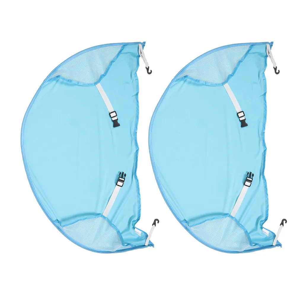 2Pcs Stroller Sun Protection Shade Uv Rain Wind Resistant Foldable Portable Canopy Universal Fit for Baby Pushchair Pram Outdoor