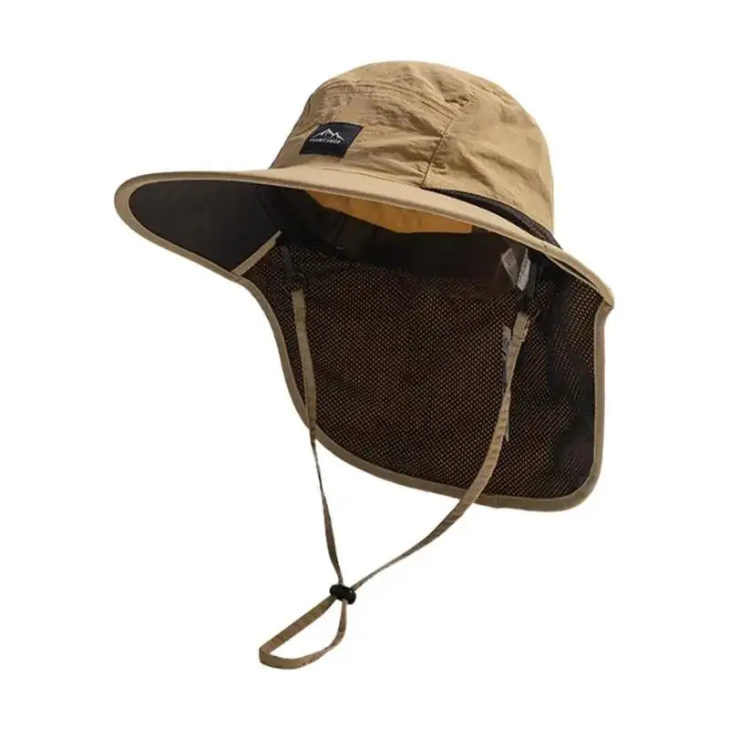 Bestseller Unisex Winddichter Schnelltrocknender Fischerhut, UV-Sonnenschutz mit Nackenschutz für Outdoor-Angeln, Wandern, Camping und Reisen