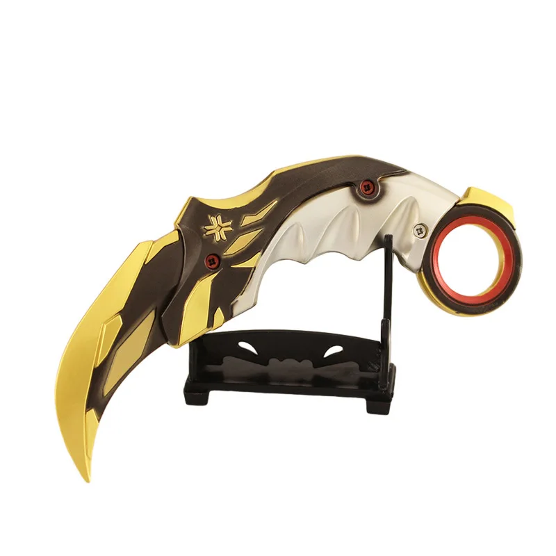 Valorant Weapon Champions 2021 Karambit para Melee, cuchillo rever de 16cm, juego de aleación de Metal, espada samurái periférica, juguetes de regalo para niños