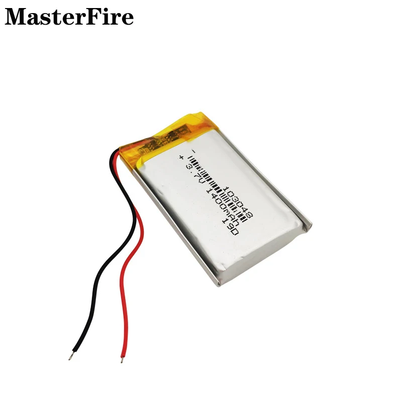 

3.7V 1400mah Rechargeable Lithium Polymer Battery 103048 for Hand Warmer Voice Recorder Gamepad Massager Humidifier Batteries