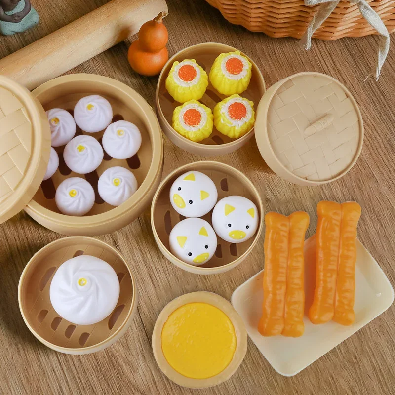 88pcs/set High Quality Simulate bread bun egg fritters hamburger fries kids kitchen toy set Play house Interactive Toy baby gift