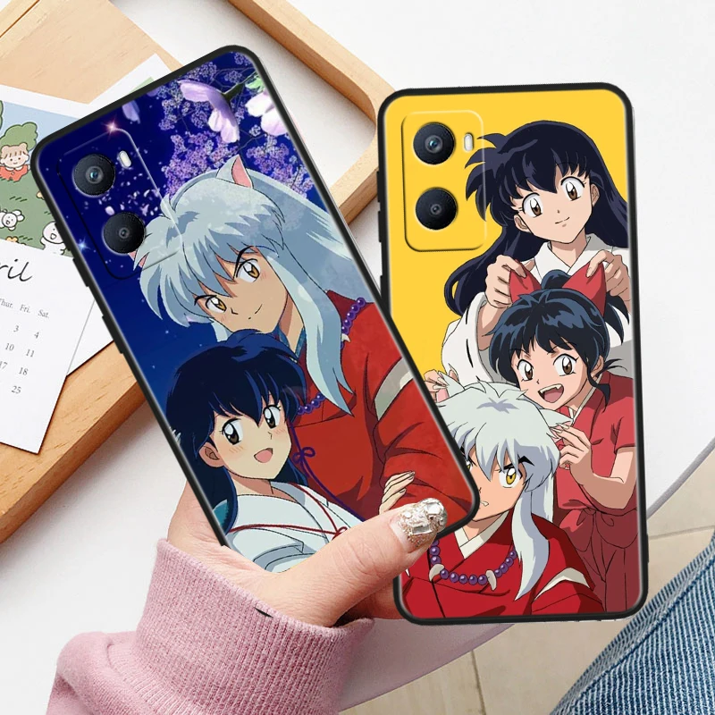 Inuyasha Anime For OPPO Reno 10 9 8 7 6 5 4 2 Z SE Pro Plus Lite Black Silicone Shockproof Phone Case Cover