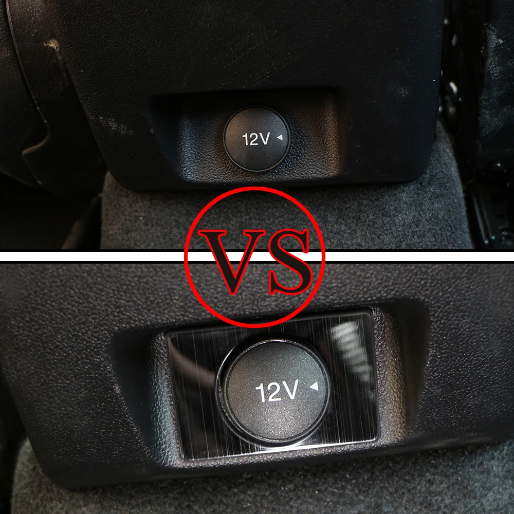Rear Cigarette Lighter Panel Trim Cover for Ford Focus MK4 2019-2023 Car Interior Decorative Sticker Power Outlet Frame Acc