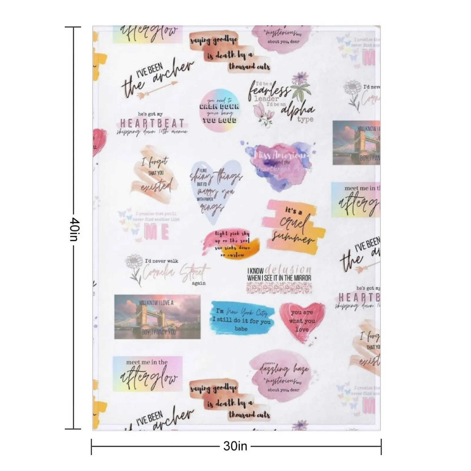 عاشق الكولاج رمي بطانية أريكة عملاقة تتحرك الفاخرة رمي الحرارية لبطانيات السفر #2