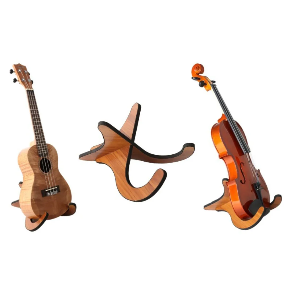 

Wooden Ukulele Wooden Stand Foldable Display Stand Small Guitar Wooden Bracket Vertical Portable Violin Wooden Bracket Violin