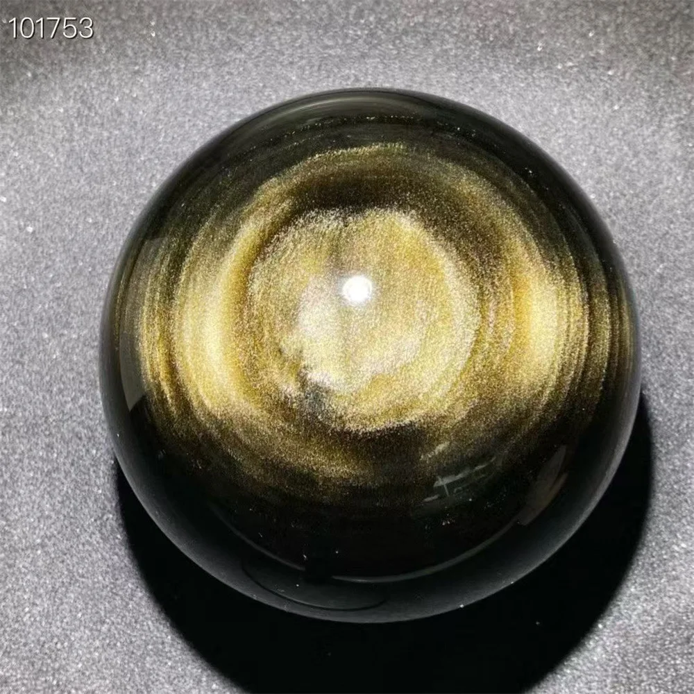 

Natural Golden Obsidian Crystal Quartz Sphere, With Healing Properties, Energy Gemstone, Hand-Polished, Suitable For Home Aquari