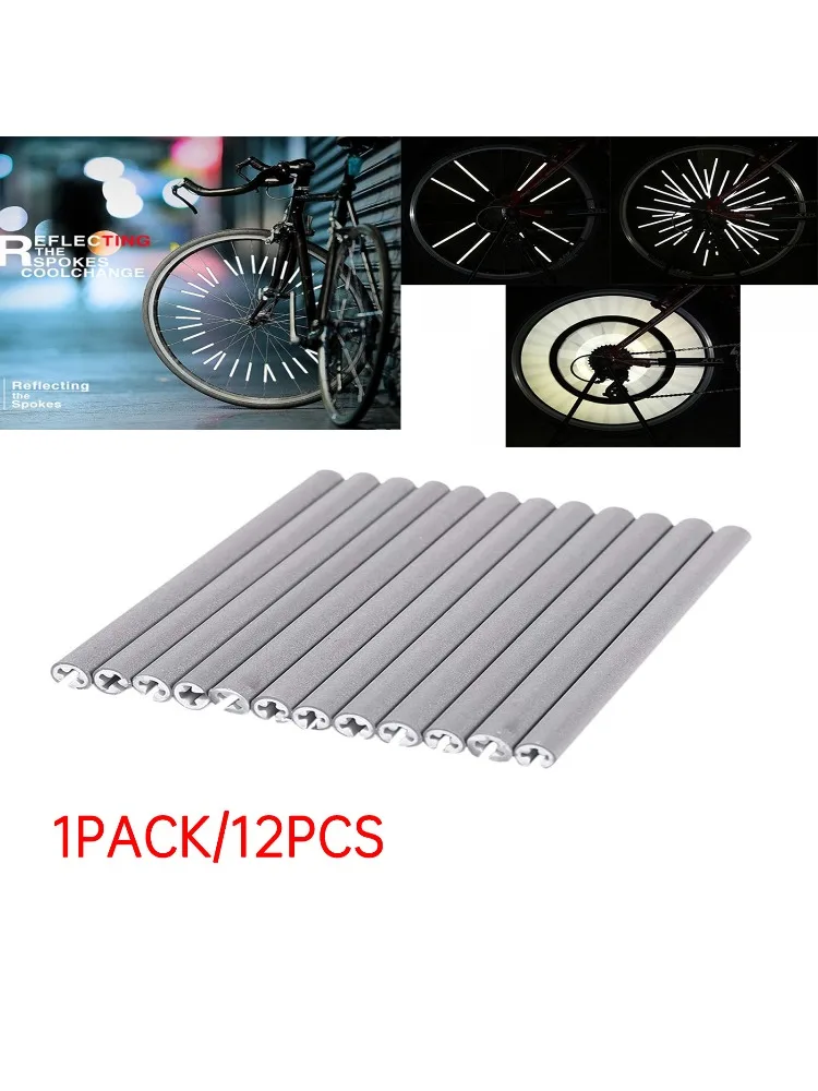 AliExpress 12-96PCS 8cm Spoke Reflectors Bicycle Set Bicycle Wheel Warning Strip Steel Wire Lamp MTB Bike Reflector Light Safe Riding