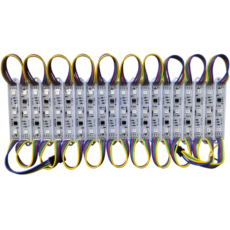 

3 leds 5050 WS2811 dream color Individually Addressable Full color RGB LED Module Light Waterproof DC12V Free shipping