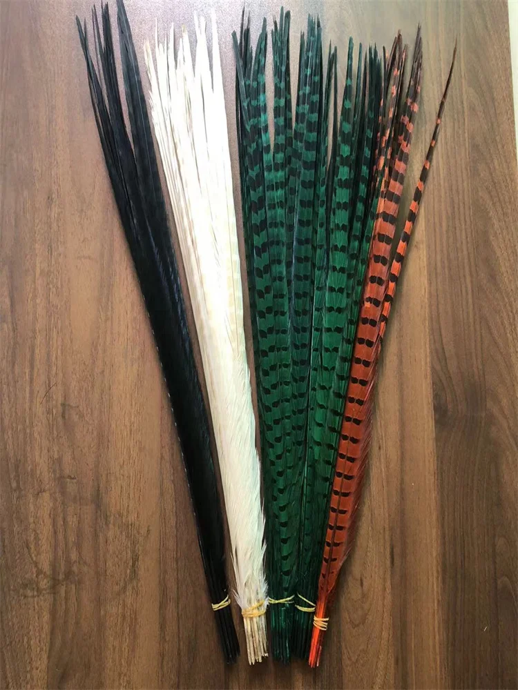 13PCS 65-70CM Black Ringneck Pheasant Feathers Natural Lady Amherst Pheasant Tails Feather Plumes For Carnival Party Decorations