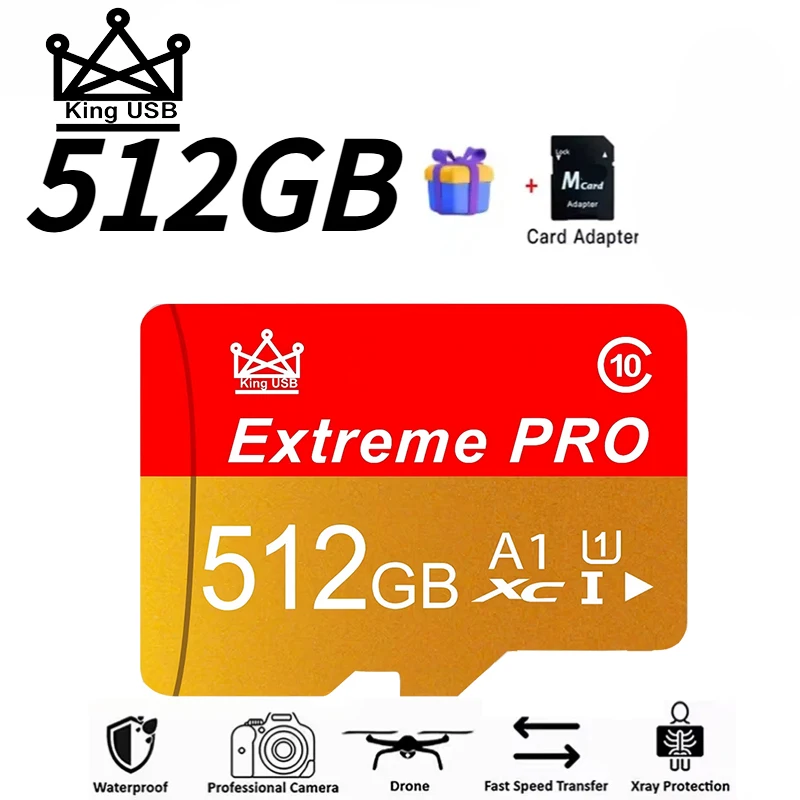 Micro TF SD Card Memory Card SD Cards TF Cards 32GB 128GB 256GB 512GB Original C10 U3 Dustproof Full HD for Tablet Gaming