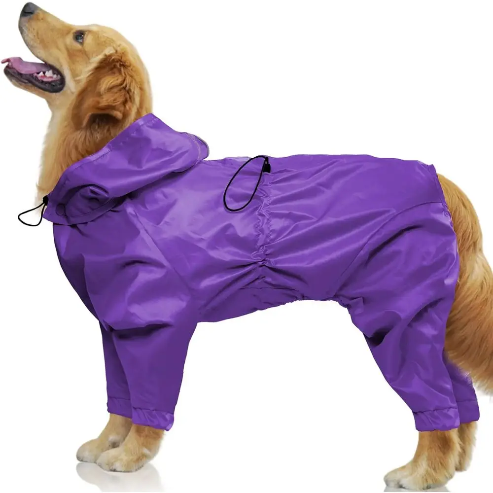 

OUOBOB Dog Raincoats or Large Dogs, Waterproo Rain Coat or Dog, Rain with Clear Hooded or Large Dogs, ull Body Poncho, Rainwear,