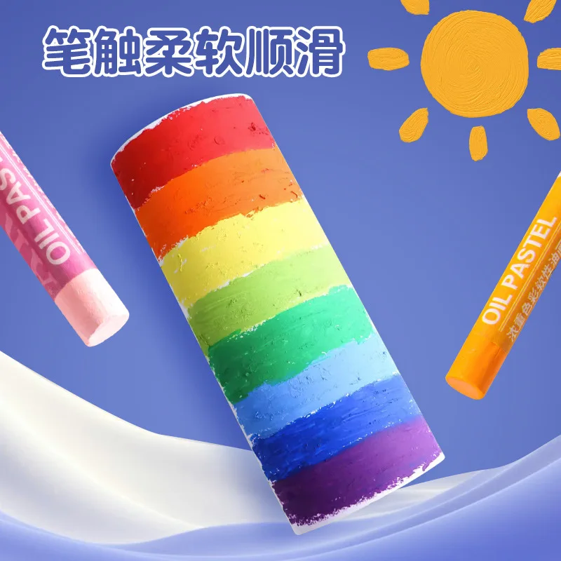 Super Soft Heavy DIY Texture Painting Children's Dirty Hands Non-toxic Safety Crayon 24-color Oil Painting Stick Set