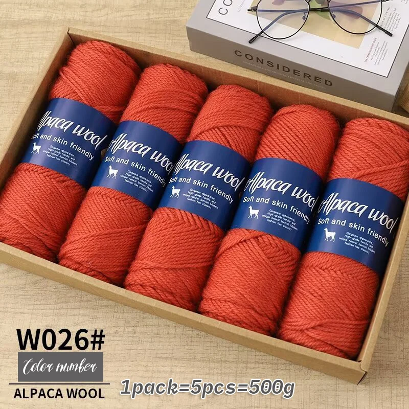 500 g alpacawolgaren, grof garen, handgeweven om warme en modieuze truien, windjacks, jassen, sjaals, hoeden, garen te maken