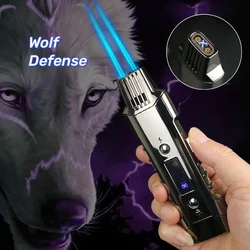 Multifunctional Gas Electric Dual Purpose Lighter Direct Charged Arc Lighter Blue Flame Point Cigar Inflatable Charging Igniter