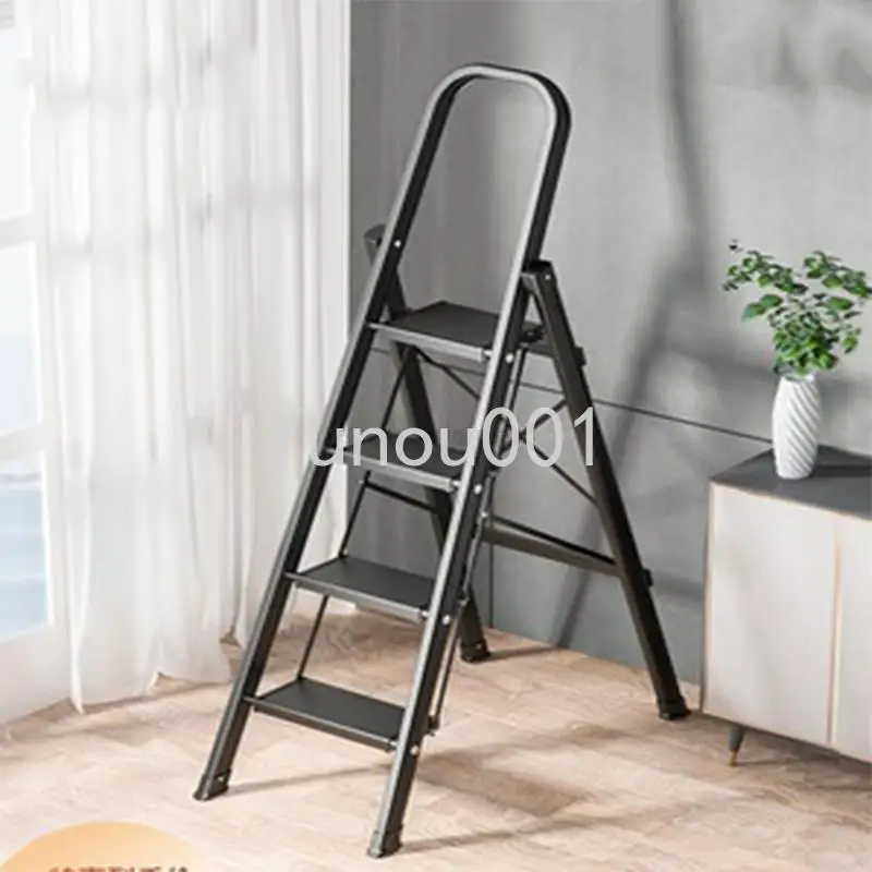 Five Step Thickened Aluminum Alloy Ladder, Household Folding Ladder, Indoor Warehouse Telescopic Ladder, Herringbone Ladder