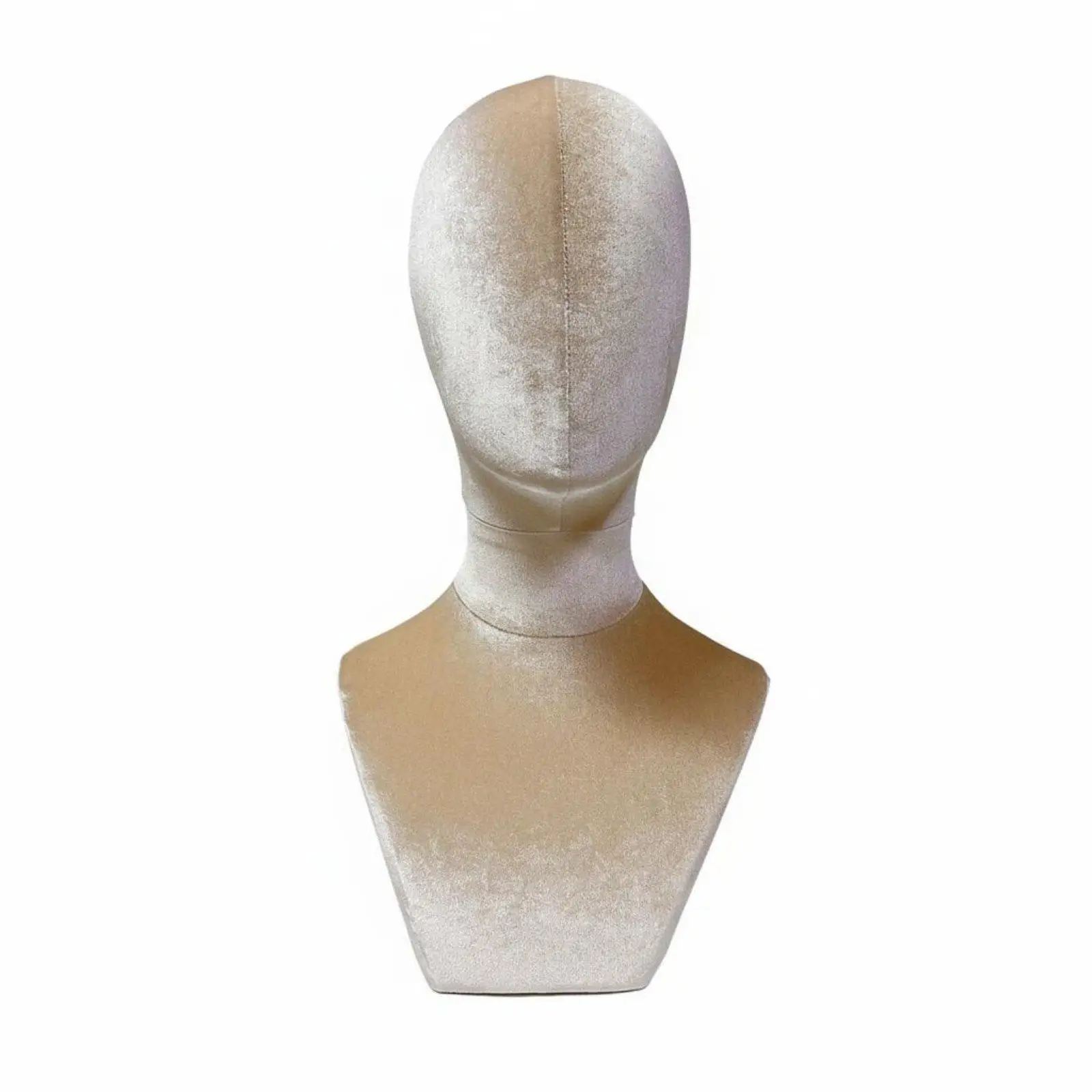 Velvet Head Form Non Slip Surface Elegant Look for Shop Displays