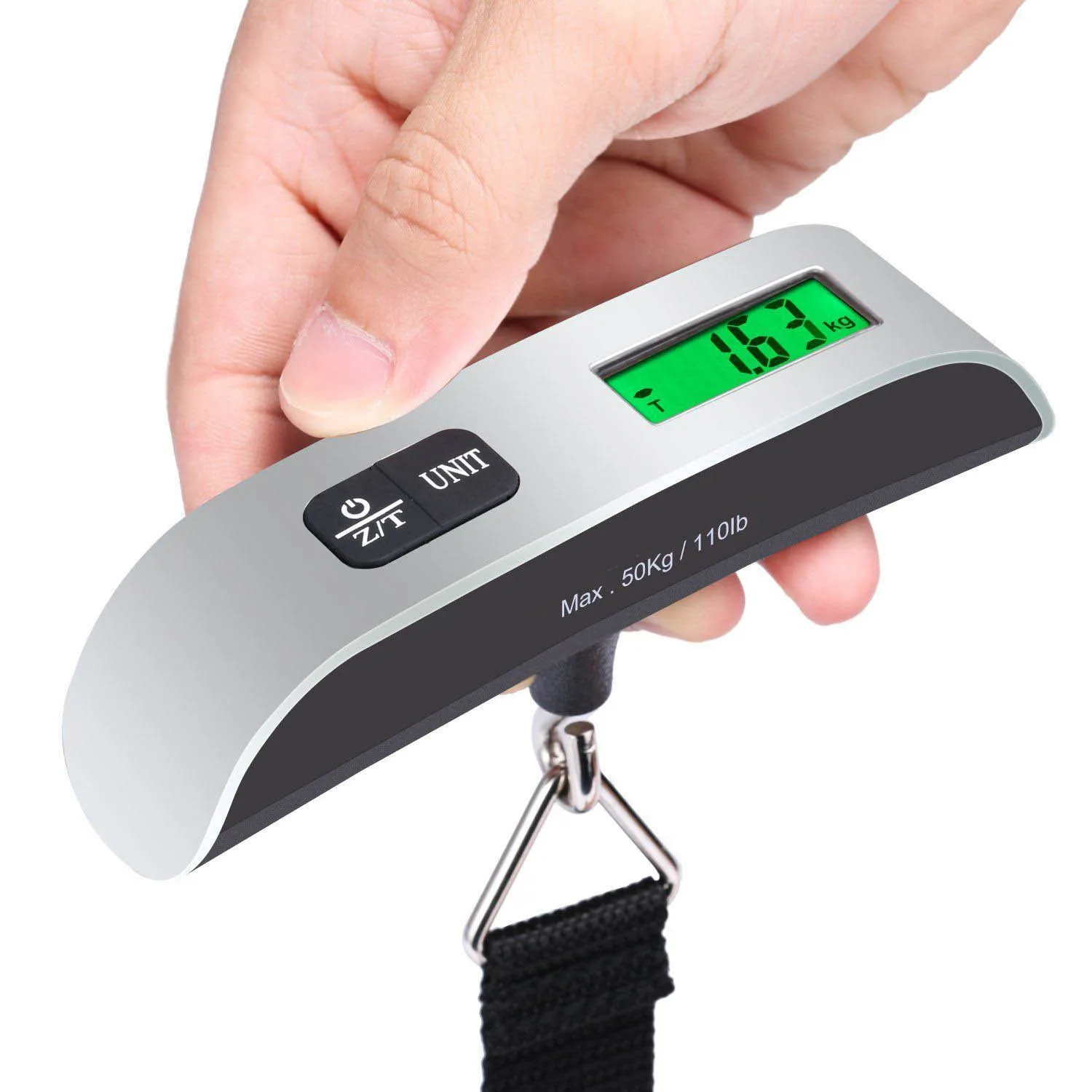 110lb/50kg Portable Scale Digital LCD Display Electronic Luggage Hanging Suitcase Travel Weighs Baggage Bag Weight Balance Tool