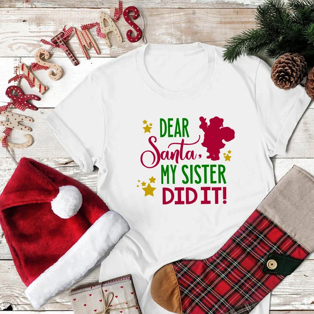 My First Christmas As A Big Brother/Sister Children Christmas Anouncement Tshirt Kids Boys Girls Clothes Fashion Holiday Top Tee