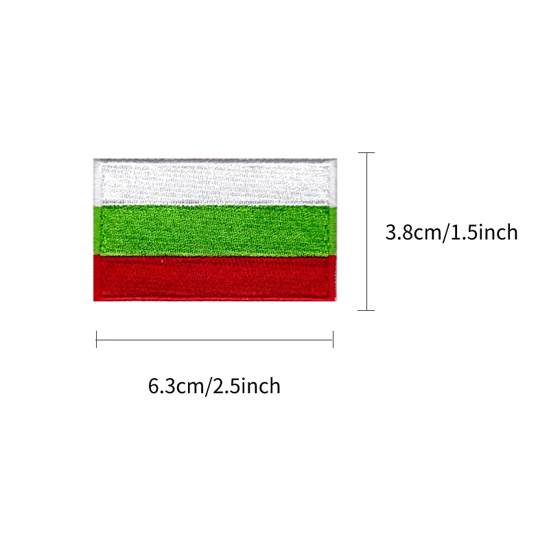 Bulgarian flag patch, ironing/sewing, adhesive backing, clothing hole decoration accessories