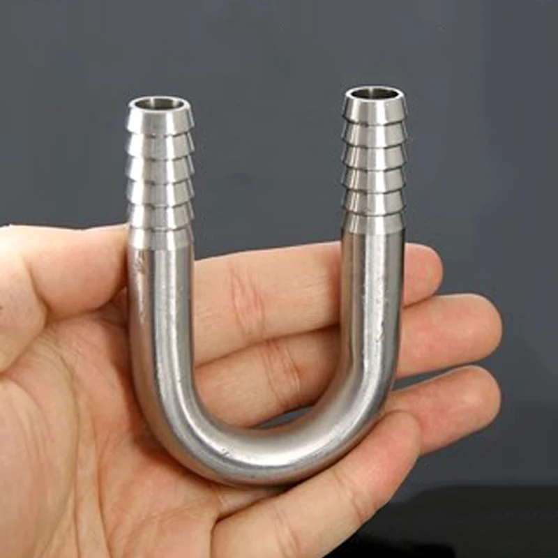 1 قطعة من 6/8/10/12/16/20/25 مللي متر خرطوم بارب 304 الفولاذ المقاوم للصدأ U على شكل الكوع Hosetail وصلة أنابيب المياه الغاز النفط خزان الأسماك
