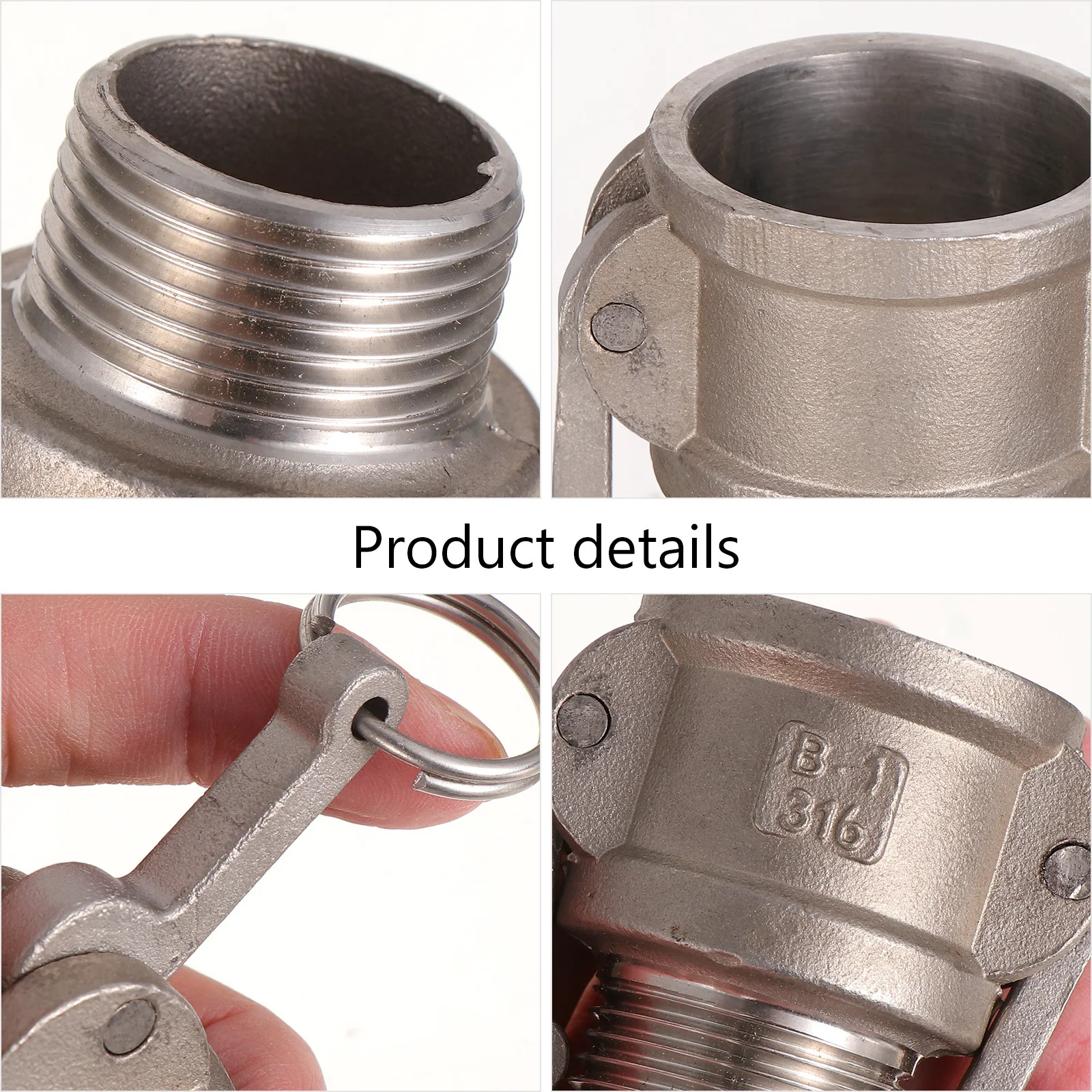 

1 шт., быстрый разъем из нержавеющей стали, фитинг Camlock, простая установка, прочный адаптер для химических фармацевтических нефтяных молочных продуктов