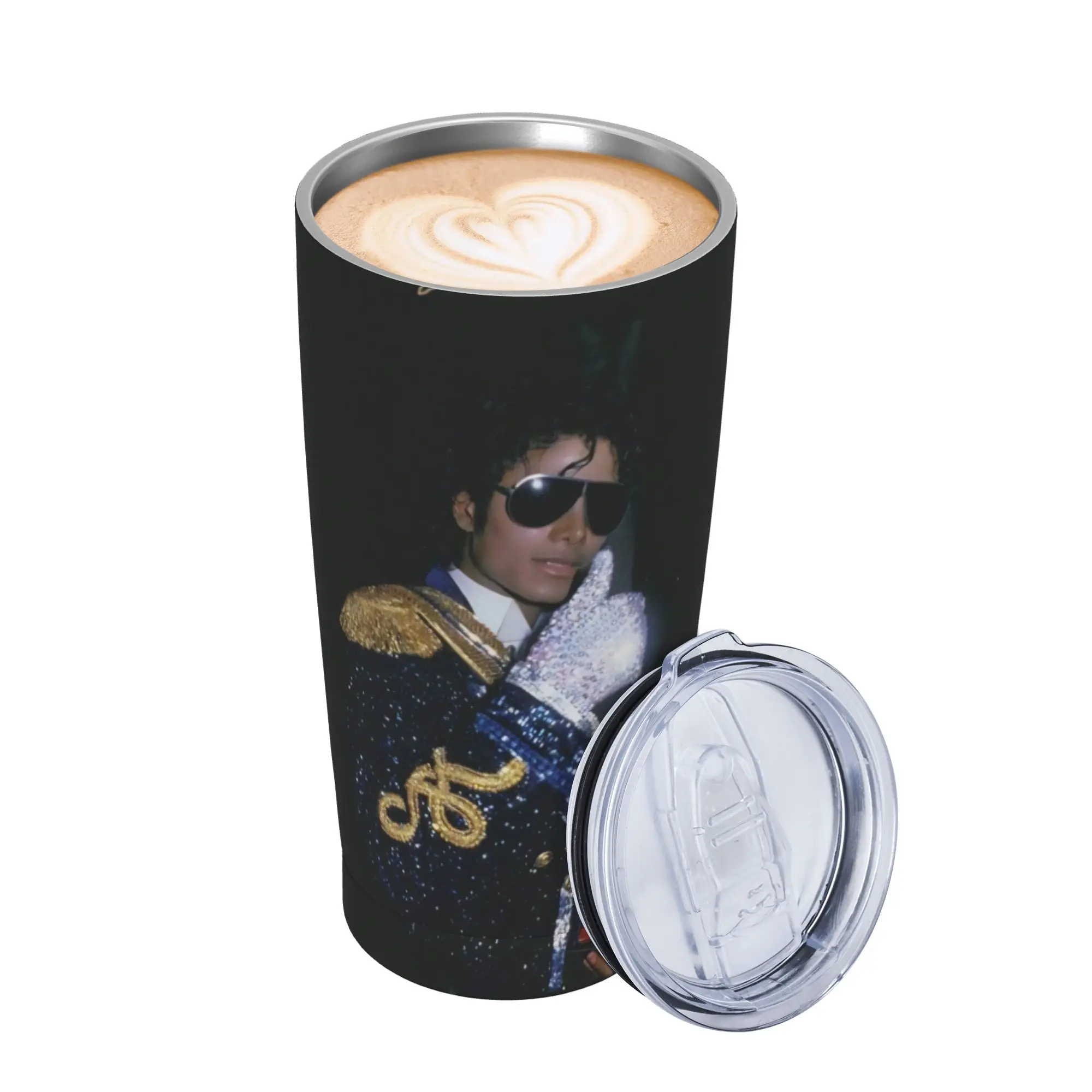 Singer Michael Jacksons MJ Tour 2026 Insulated Tumbler with Straws Lid  Stainless Steel Thermal Mug Double Wall Car Cups 20oz