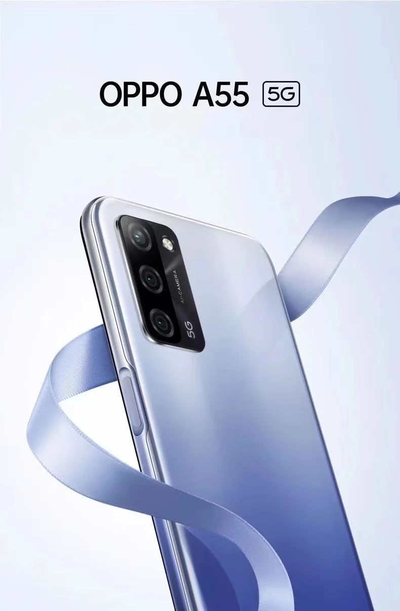 5G LTE OPPO A55 6.52" Display 8+256GB 13MP AI Main Cam 5000mAh Battery 18W Fast Charge New Arrival Dual SIM Unlocked Smartphone