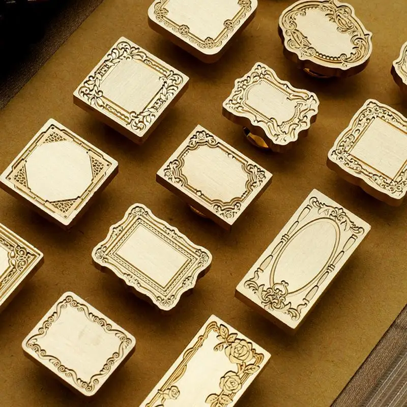 طوابع ختم من الشمع ختم إطار صور الرجعية ختم سكرابوكينغ Stamps الحرفية Diy بها بنفسك دعوة الزفاف الزخرفية يمكن عرض الصور