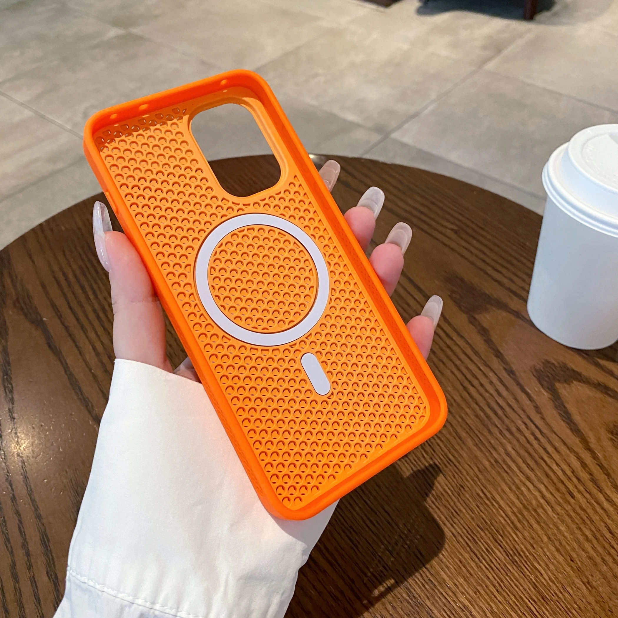 Case Luxury Honeycomb Cooling Breathable Case For OnePlus Ace6 Ace5 Pro OnePlus15 For MagSafe Wireless Charge Shockproof Cover