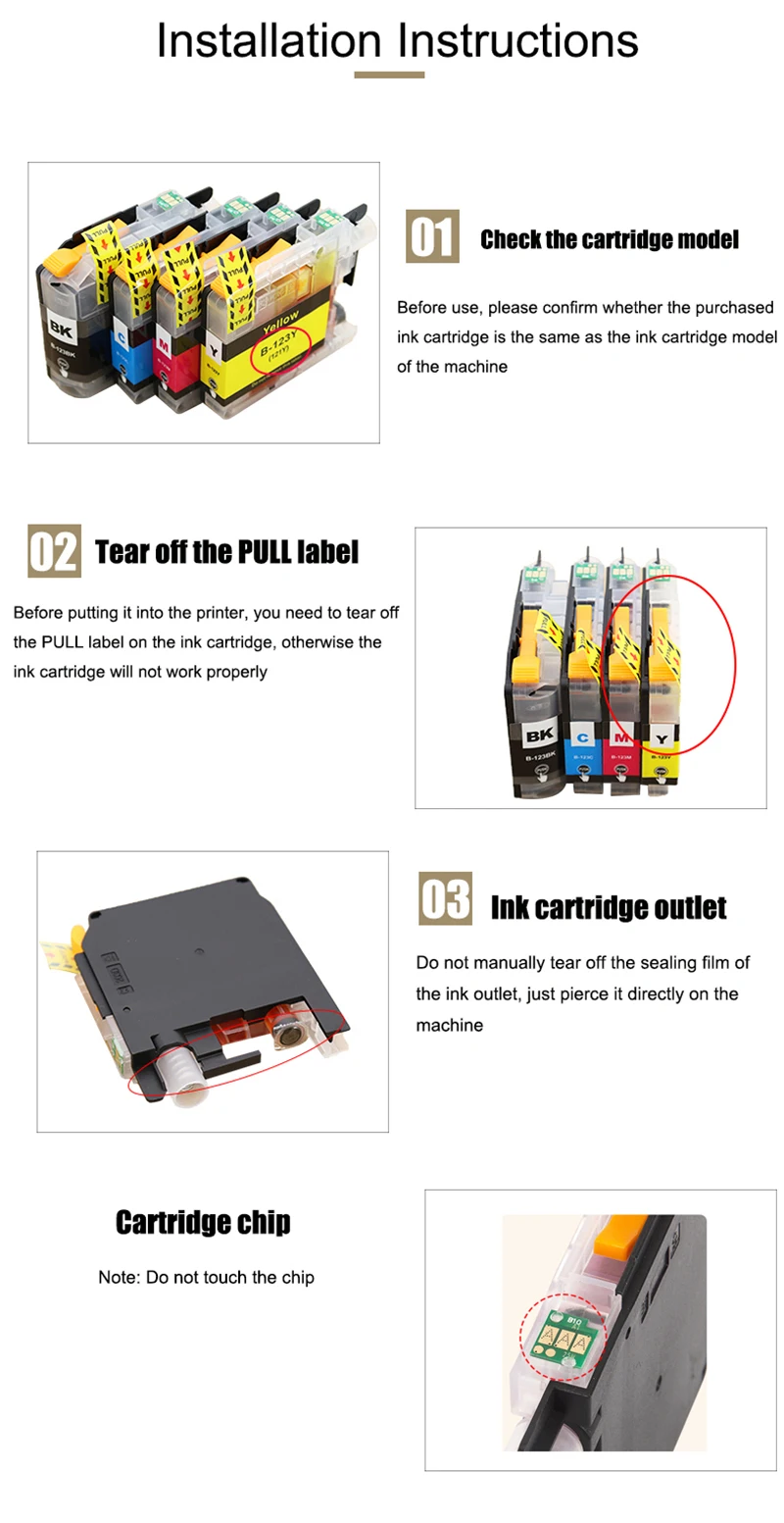 1Set LC3219XL LC3219 LC3217 LC3217XL Ink Cartridge with Chip for Brother MFC-J5330DW J5335DW J5730DW J5930DW J6530DW J6935DW