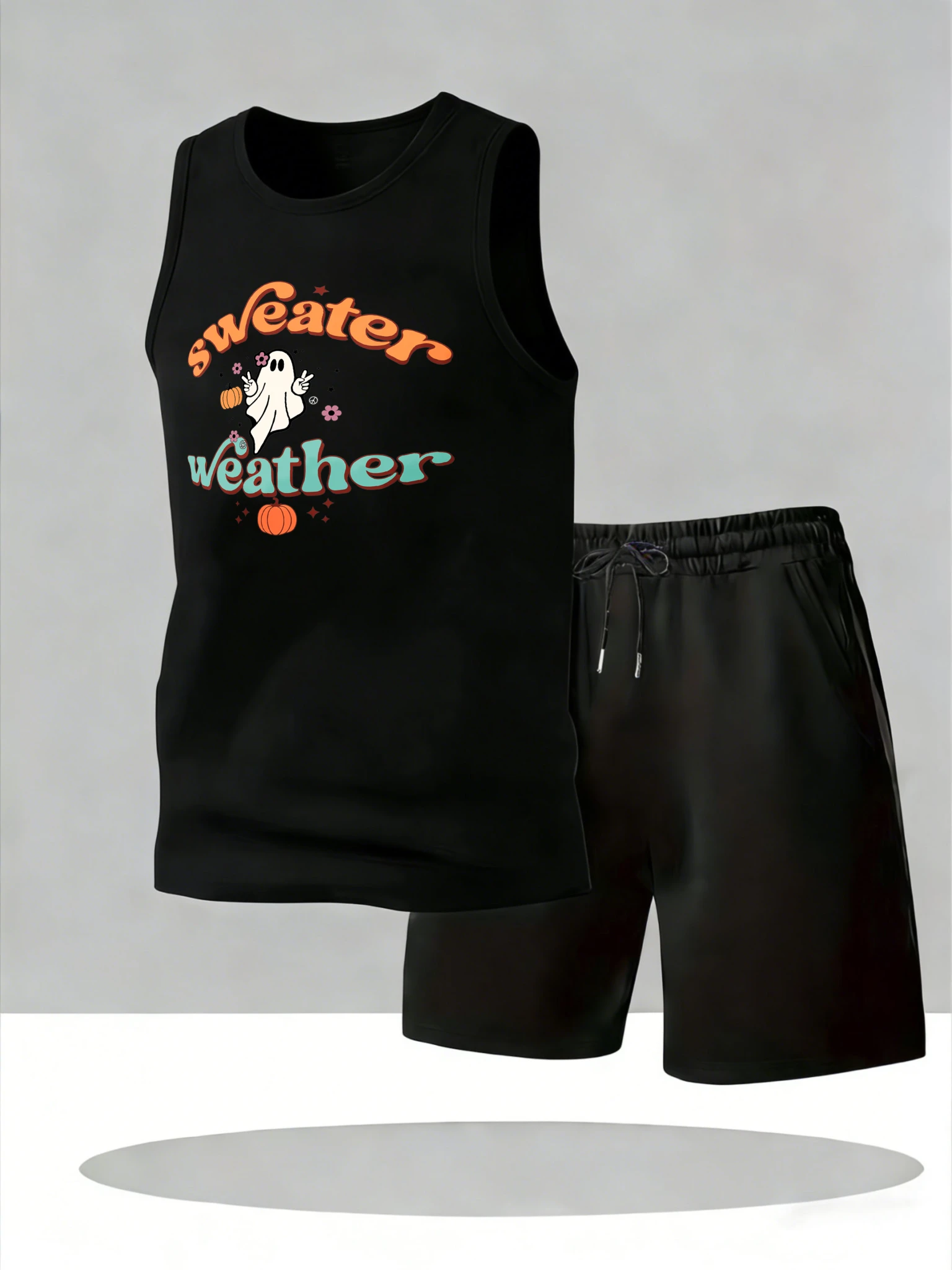 

Men's Tank Top Sets 2026 Summer Quick drying Breathable running oversize crewneck 2 piece set sports Suit for man beach