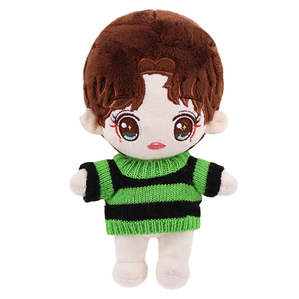 Pop Doll Clothes Cute Embroidery Sweater For 20Cm EXO Doll Plush Star Doll Clothing Accessories Stuffed Toy Outfit For Idol Doll