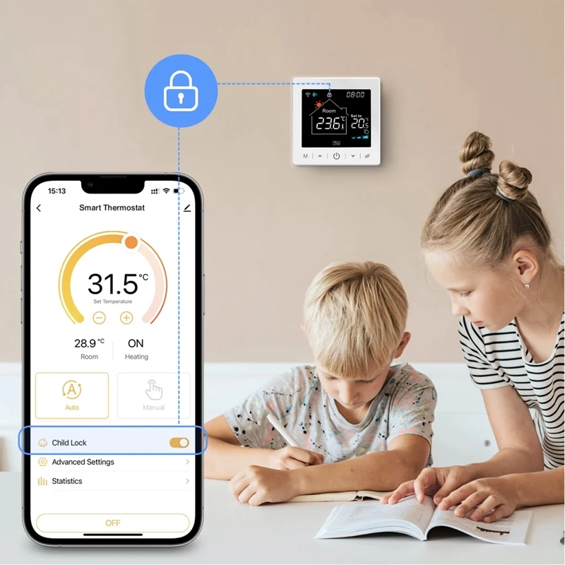Rf温度コントローラー、ガス温水器用wifiサーモスタット、Google Homeで動作