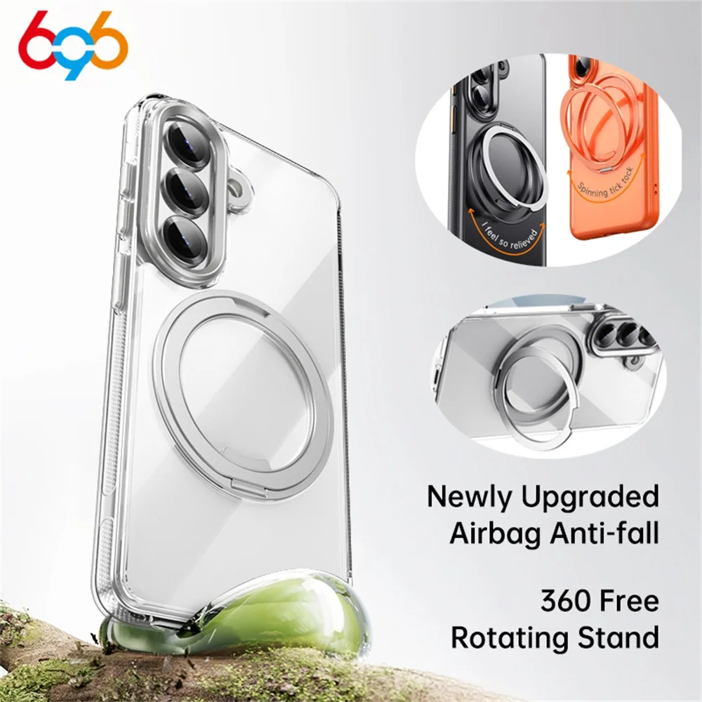 Full-Coverage Anti Drop Phone Case Bracket Magnetic Shell Gear Decompression For Samsung S26Ultra S26 Plus S25 Ultra S25plus