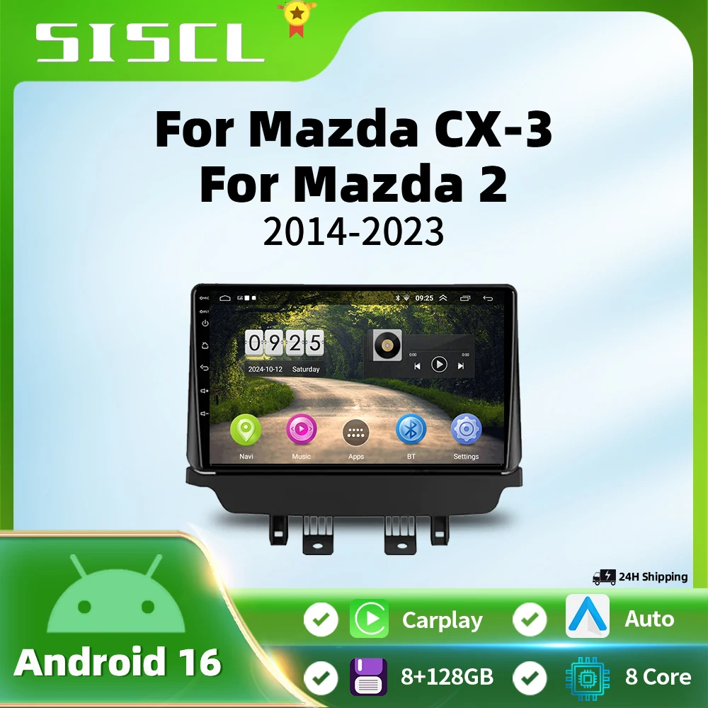

Car Radio Android 16 For Mazda CX-3 CX3 Mazda 2 DK 2014 - 2021 Multimedia Video Player QLED GPS Navigation Wireless Carplay Auto