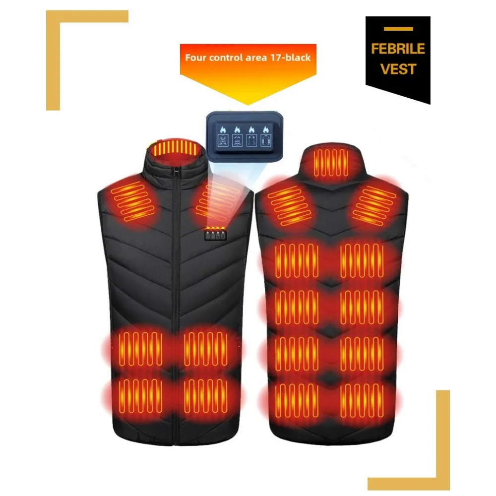 

Heating Vest Men's USB Infrared Thermal Jacket Smart Winter Cold-proof Thick Sleeveless Coat Hiking Electric Heated Equipment