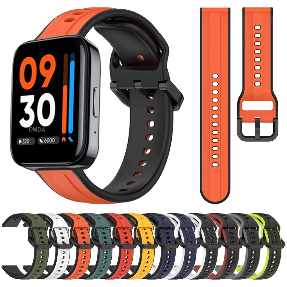 สายซิลิโคนสำหรับนาฬิกา realme 3 2 Pro สายรัดข้อมือกีฬาสำหรับนาฬิกา realme 2นาฬิกาอัจฉริยะ Huawei สาย GT4 20mm 22mm