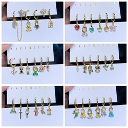 MIGGA-Ensemble de Boucles d'Oreilles en Clip pour Femme, Bijoux de ix, Princesse, 6 Pièces