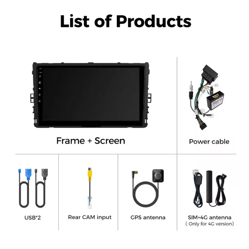 For Volkswagen VW Polo Plus Jetta MK7 T6 Passat B8 T ROC Cross MQB Android 16 Carplay+Auto Car Radio Multimedia Player Auto Head