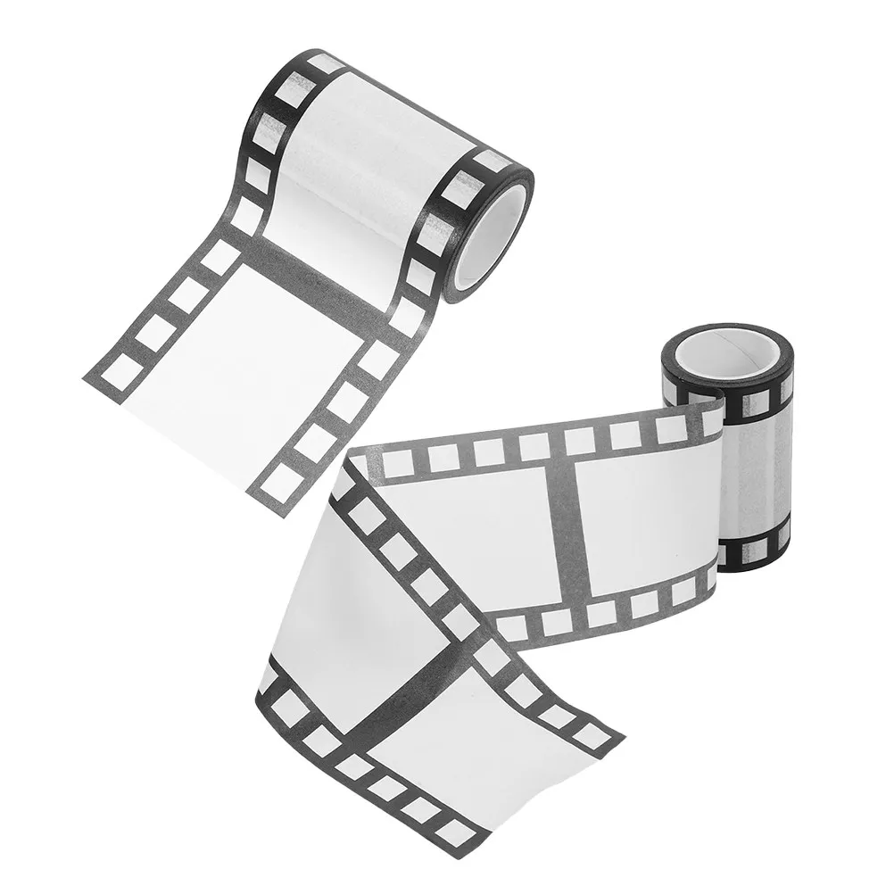 

2 Rolls Film Strip Tape Wide Filmstrip Diy Decorative Tape Movie Film Strip Decoration For Scrapbooking Journaling Office