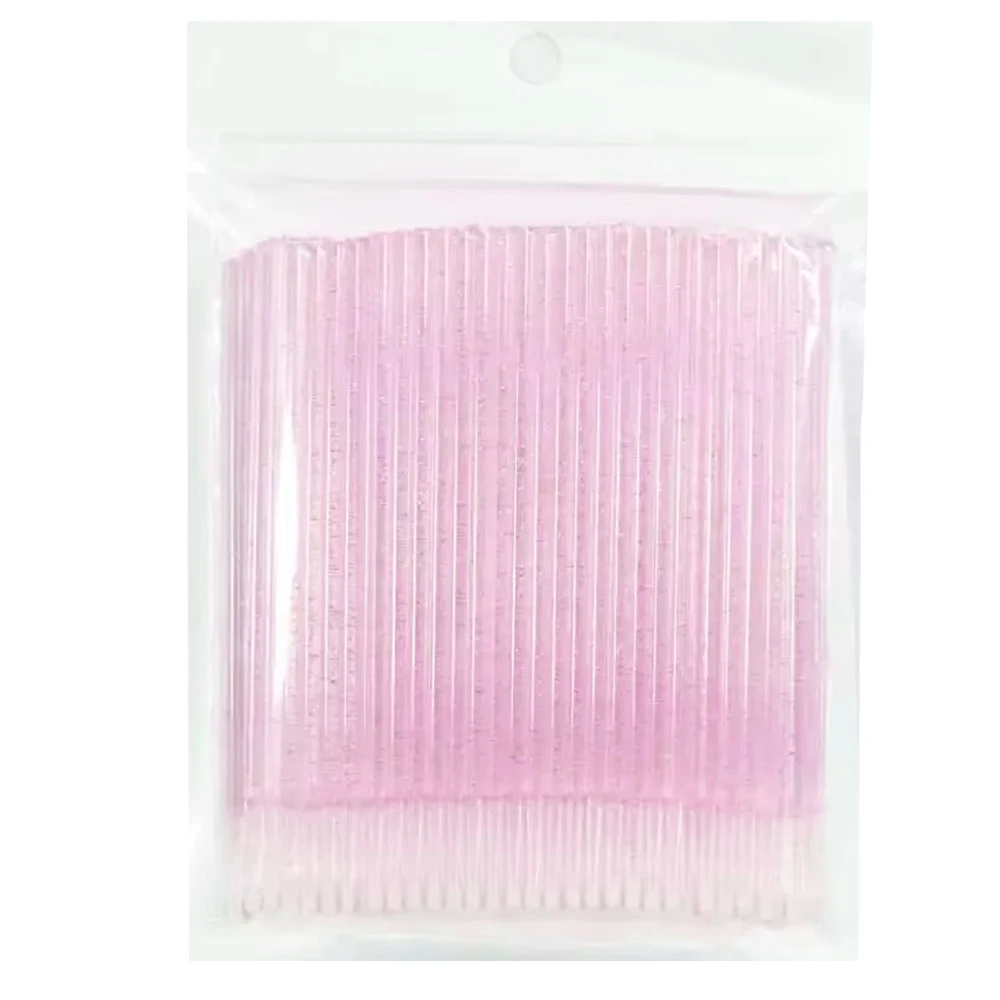 100 stücke Wimpern Reinigung Pinsel Micro Baumwolle Tupfer Individuelle Entfernen Make-Up Pinsel Wimpern Microbrush Schönheit Sauber Werkzeuge