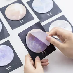 Colorful Round Planet Memo Pad Earth Moon Mercury Mars Pluto Stickers Notes Bookmark Decoration Stationary School Office Supply