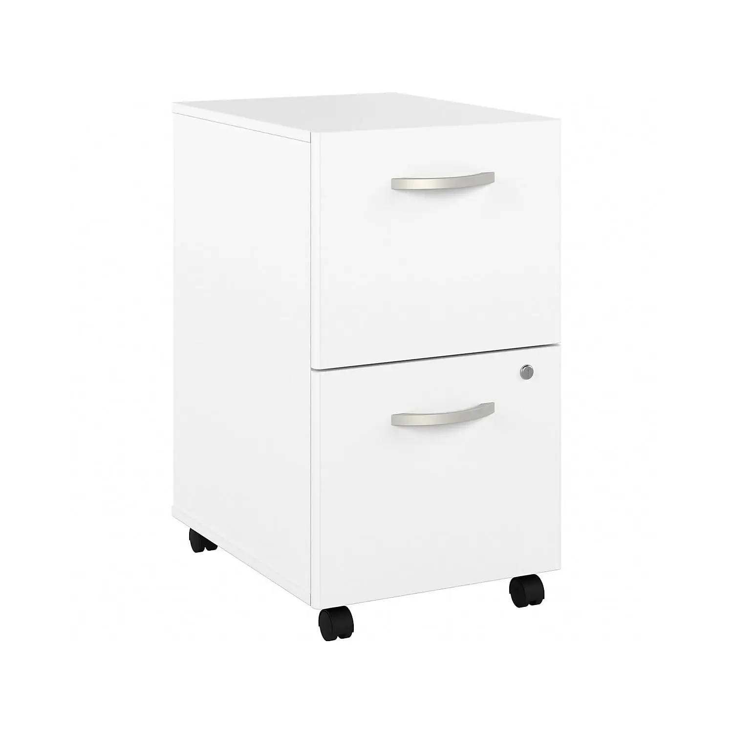 

2 Drawer Mobile File Cabinet In White - Assembled, Customized