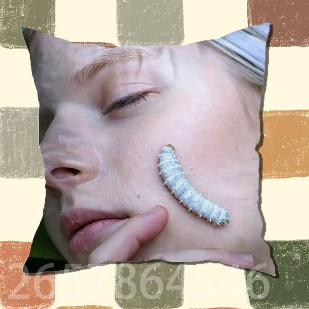 A-AURORA T-The Moth Tapes Polyester Printed Pillow Cover Square 30 35 40 45 50 55 cm Soft for Sofa Bed Car Home Decor