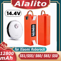 14.4V Robotic Vacuum Cleaner Replacement Battery BRR-2P4S-5200S For Xiaomi Roborock S55 S60 S65 S50 S51 S5 1S 1ST MAX S6 Parts