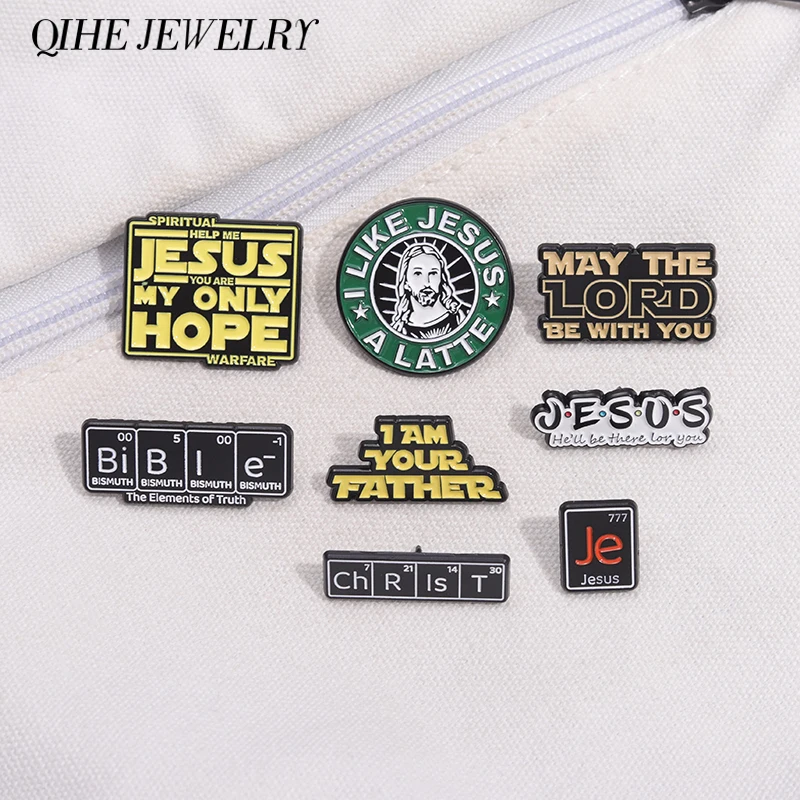 Эмалированные заколки с надписью «May The Lord Be With You»