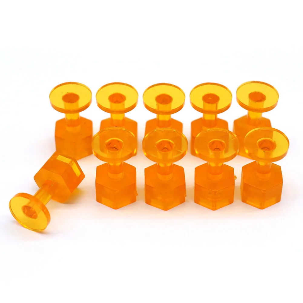 10X S/m/l Three Size Glue Tabs Dent Removal Tools Orange Tabs Auto Paintless Dent Repair Maintenance Tools Car Dent Repair