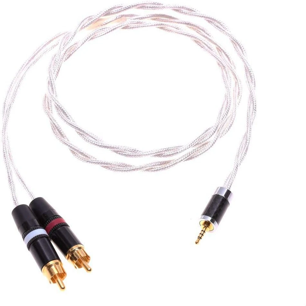 Аудиокабель-адаптер TRRS «папа» 2,5 мм на 2 RCA «папа» для Astell&Kern AK120II AK240 AK380 AK320 Onkyo DP-X1 DP-X1A X5III XDP-300R